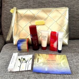 Shiseido Vital Perfection Uplifting Firming Miniatures Set Pouch Cosmetic Bag